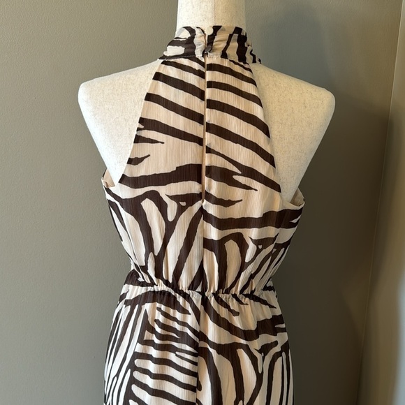 Express Women's Size Small Neutral Animal Print Maxi Dress - Picture 8 of 14